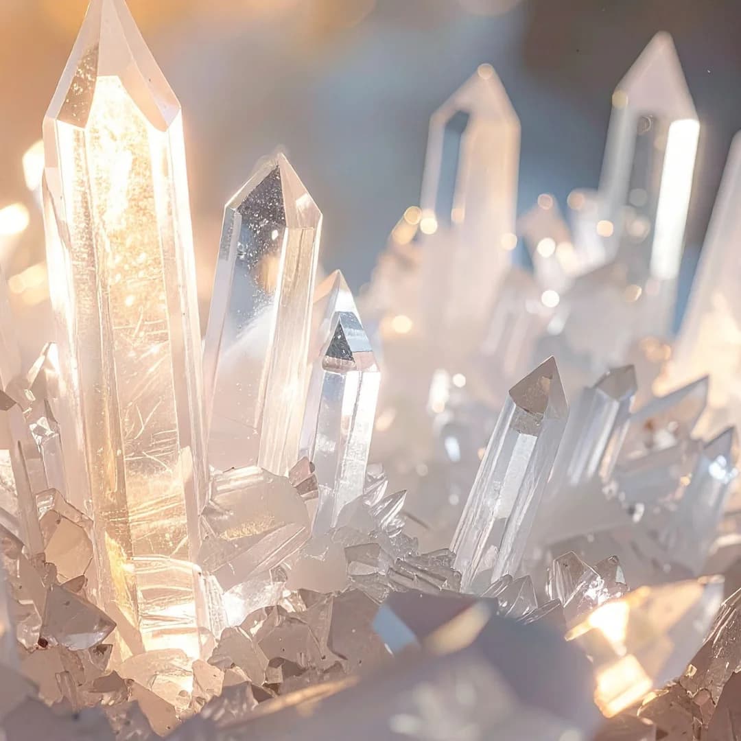 Ethically sourced crystals displayed in a natural setting