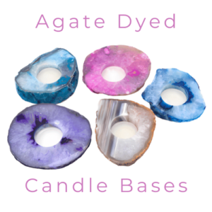 Agate Dyed Candle Bases