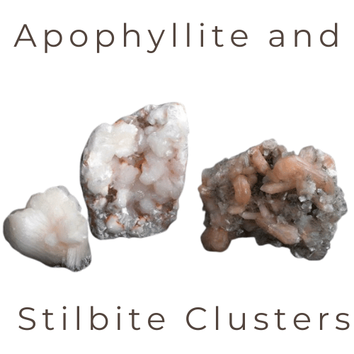 Apophyllite and Stilbite Clusters