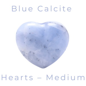 Blue Calcite Hearts – Medium 7cm