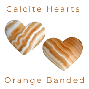 Calcite Hearts – Orange Banded