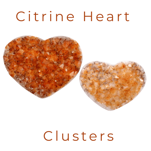 Citrine Heart Clusters