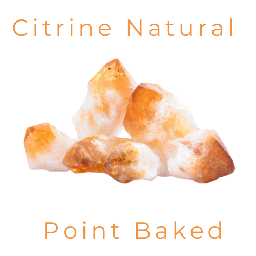 Citrine Natural Point Baked