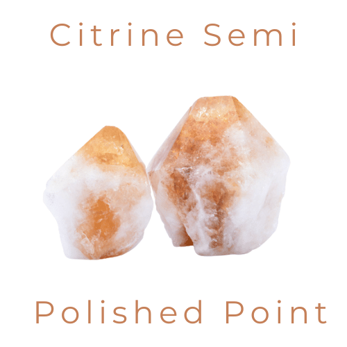 Citrine Semi Polished Point