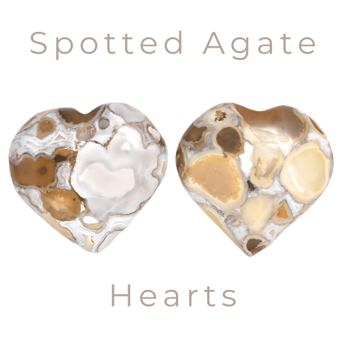 Spotted Agate Hearts
