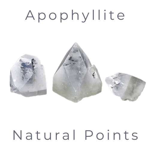 White Apophyllite Natural Points – Small