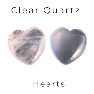 Clear Quartz Hearts